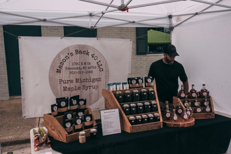 Pure Michigan maple syrup is available at the Bay Area Farmers Market.