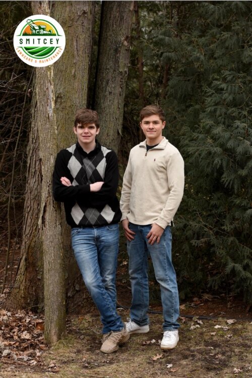 Odan Smith, a 2023 Bay-Arenac ISD Career Center graduate, owns Smitcey Lawn Care & Maintenance with Johnathan Tacey. (Photo courtesy of Smitcey Lawn Care)