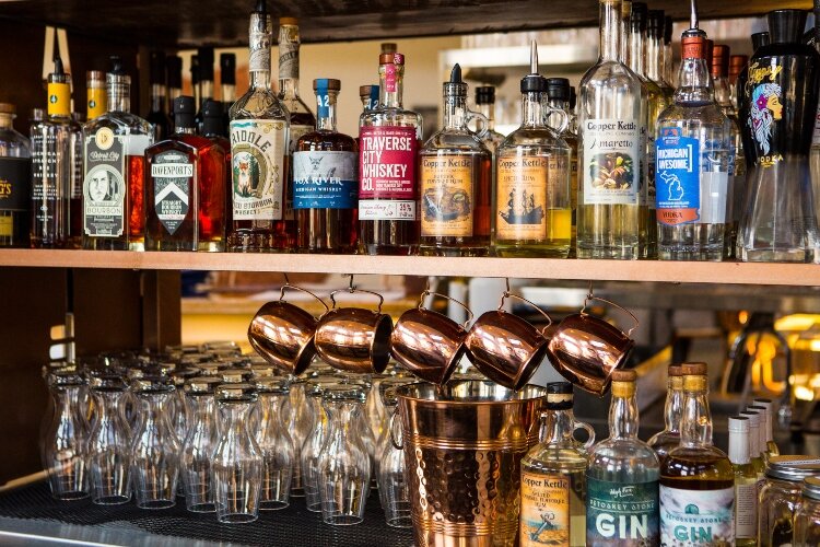 Craft cocktails at MI Table feature Michigan spirits.