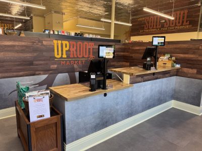 Uproot checkout area